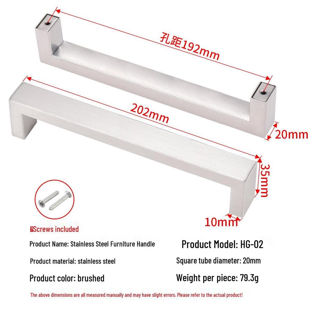 Modern Simple Stainless Steel Kitchen Cabinet & Wardrobe Handle for Doors and Drawers