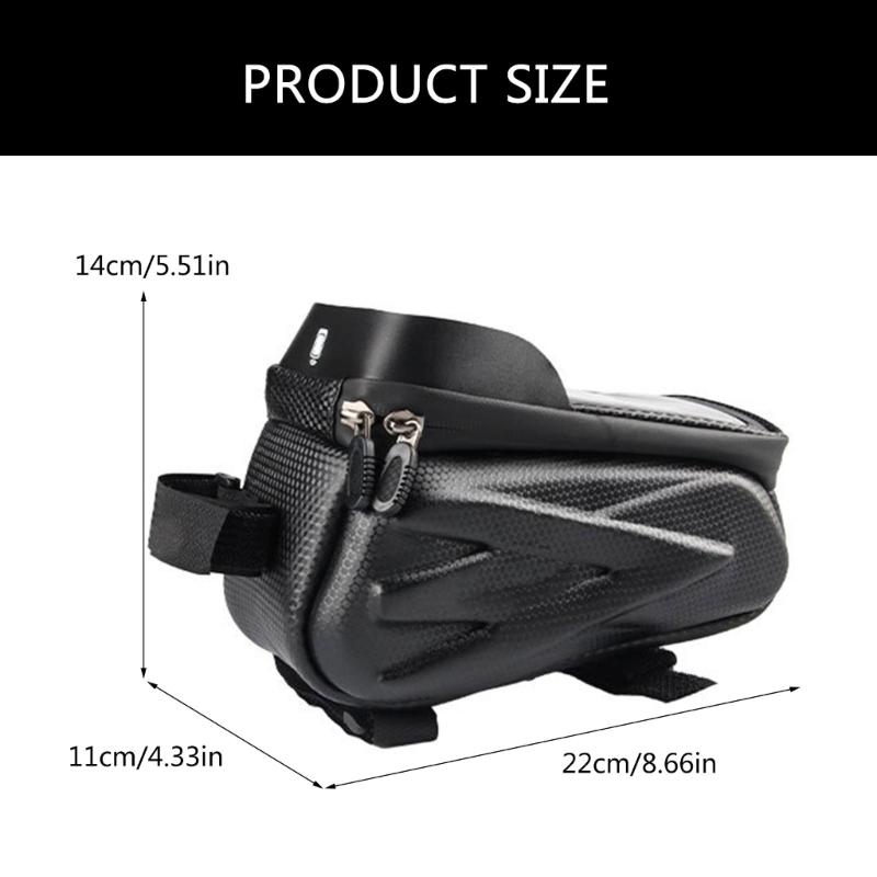 Bicycles Phone Mount Holder Handlebars Bag Bicycles Front Top Tube Panniers Bag Large Capacity Bicycles Front Frame Bag