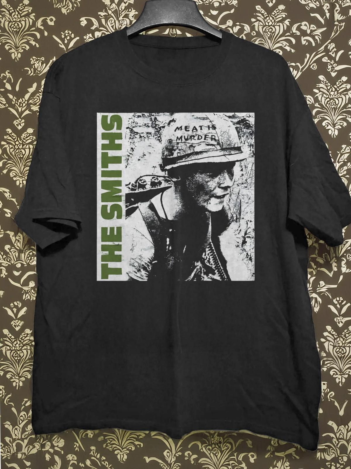 Vintage The Smiths Morrissey Band Faded Unisex Black Cotton T Shirt S 5XL L
