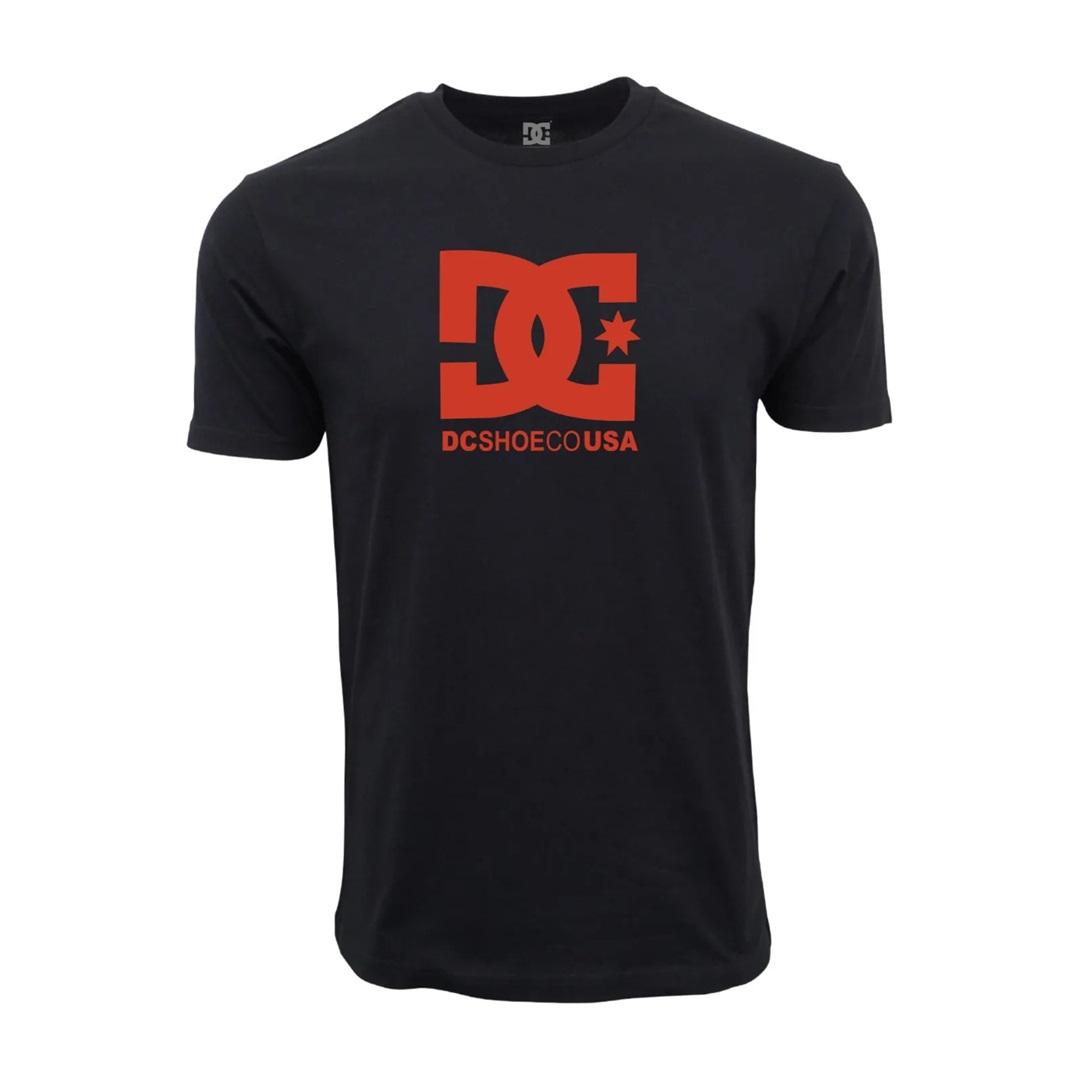 

DC Shoes American Logo Pattern T-shirt Printed Pure Cotton More Color Choices Short Sleeve Men Women Alternative Rap Metal Band Brand Tops Man Tees M