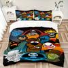 Cartoon Characters Collage Print 3Pcs Bedding Setduvet Cover With 2 Bedropillowcase Home Birthday Gift