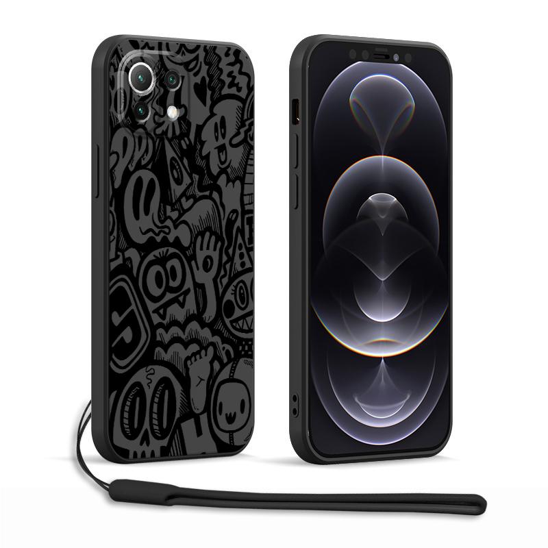 

Graffiti Black Case for Xiaomi Redmi A2 12C 9 8 13C 10 K60 K40 14C A3x A1 Phone Cover Redmi 8