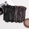 Leather Gloves for Men To Keep Warm While Cycling In Winter  Thickened for Driving and Cycling and Outdoor Touch Screen Gloves