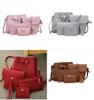 Elegant 4pcs Women Lady Handbag Set In Premium Pu Leather With Adjustable Strap