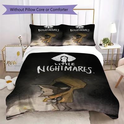 Little Nightmares Pattern Bedding Uilt Set Uilt Cover Pillowcase Home Decoration Birthday Gift  (1 * Duvet Cover + 2 * Pillowcase  Without Core)