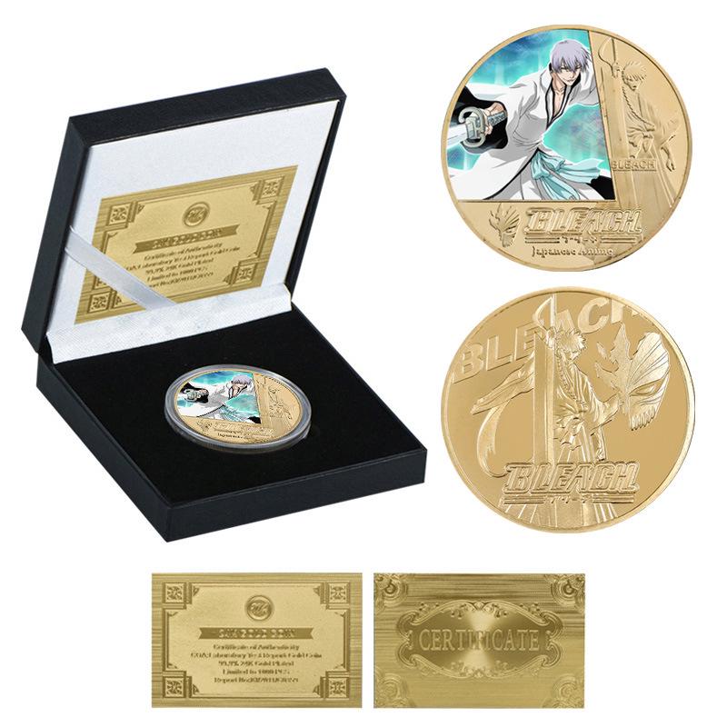 Death God Kurosaki Ichigo Anime Die-cast Metal Commemorative Coin Badge Gift