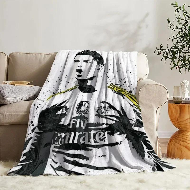 

Cute Blanket CR7 Ronaldo Sofa Camp Nap Bedspread Soft Bicycle Blanket Fleece Home Textile Birthday Gift Blanket Bedroom Decor 75x90cm