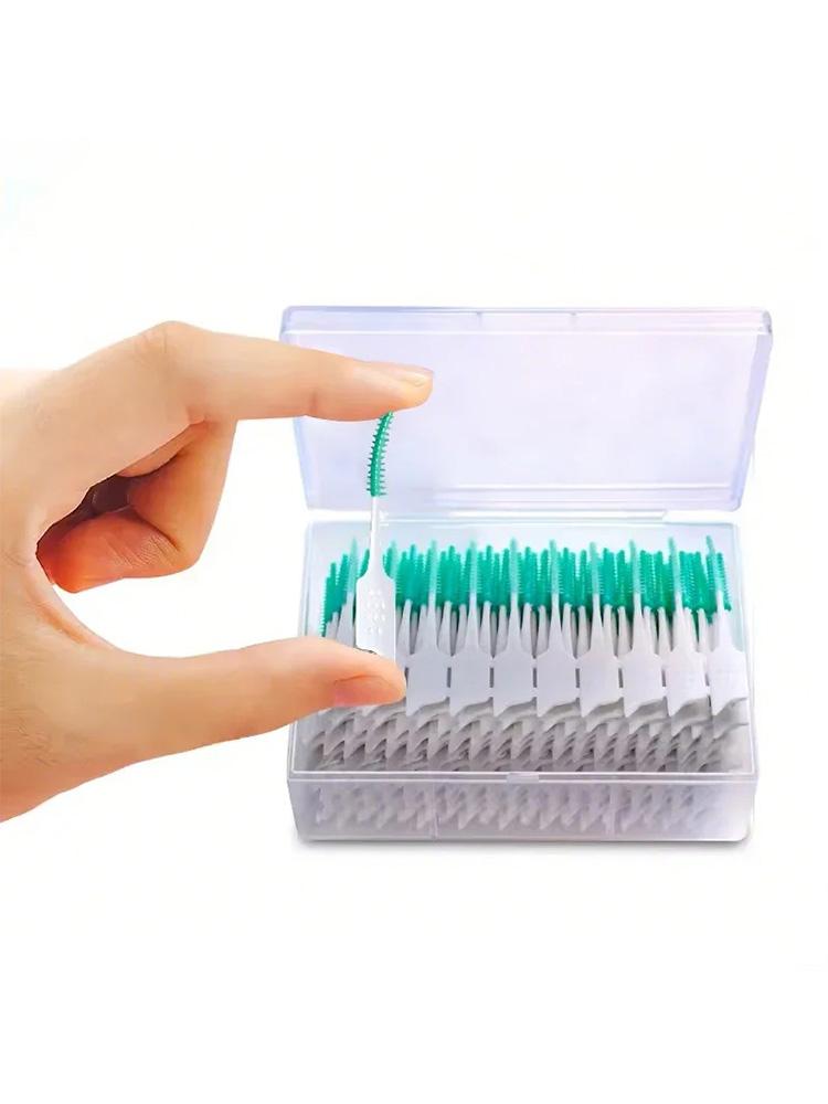 150 Stück/Box Zahnreinigung Zwischen den Zähnen Zahnbürste Mundhygiene Pflege Werkzeuge Interdentalbürste Weiches Gummi Zahnreinigungswerkzeuge
