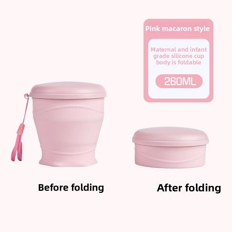 Macaron color folding cup 260ml convenient outdoor silicone water cup environmentally friendly hotel mouthwash cup