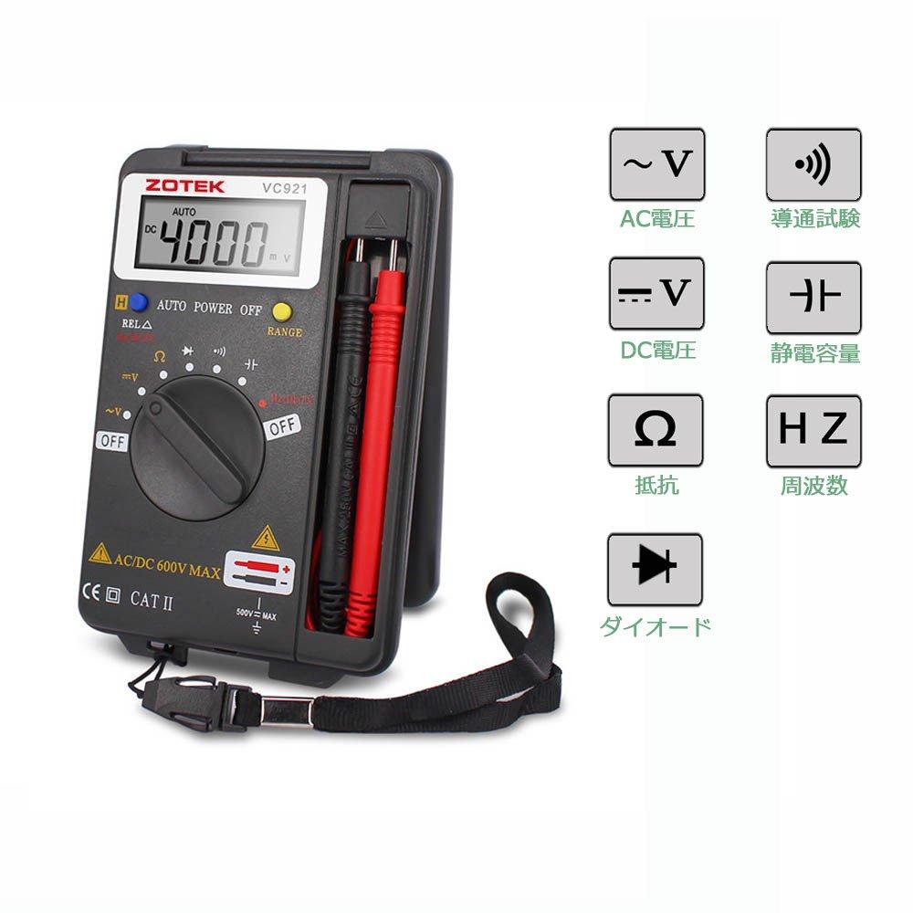 Mini digitální multimetr s LCD a testerem pro měření kontinuity pro a průmyslové použití C-Timvasion Displej, proud, napětí, odpor,