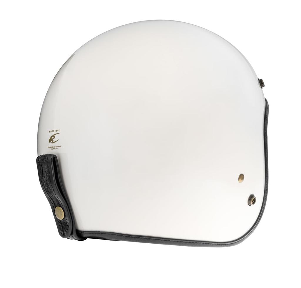 KOMINE Heritage Leather Jet Helmet for Off XL HK-195 Motorcycles, White,