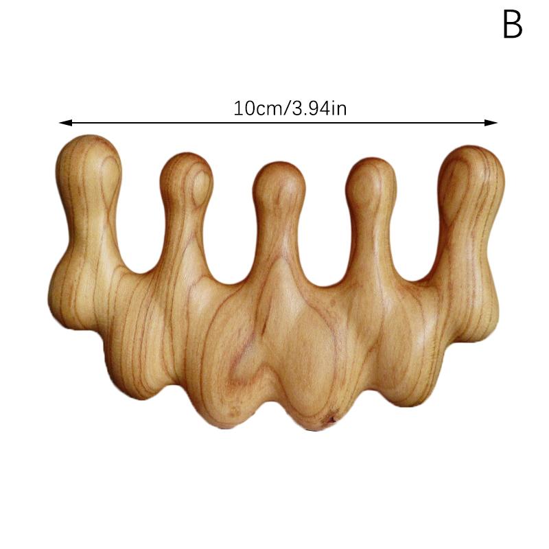 Five Teeth Meridian Massage Comb Resin Big Teeth Head Acupoint Therapy Artifact Claws Decompression Portable Scalp Comb