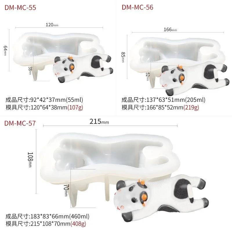 Cartoon Cow Silicone Mold Ice Mousse Cake Baking Silicone Mold DIY Homemade Crystal Epoxy Aroma Diffuser