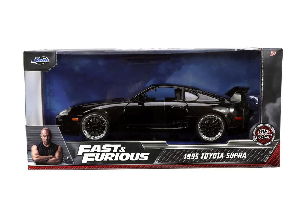 Kyosho Jada Toys Fast Furious Series Scale 5 Toyota Supra 1995 Gloss Black Finished Model JADA33380 & 1/24 F&F