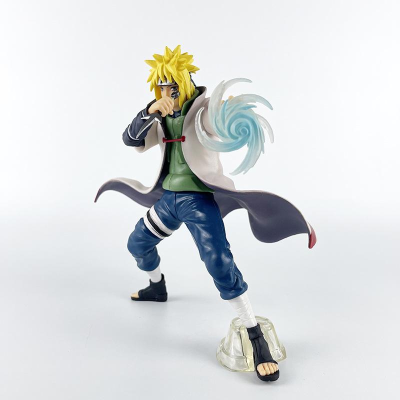 22CM Anime Naruto Namikaze Minato Mode Rasengan Battle Form Model Uchiha Sasuke Toy Present Collection Aciton Figure Kakashi No box