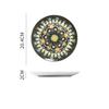 Bohemian Plate Western Ceramic Dish Moroccan North European Creative Steak Plate Flat Cake Dessert Dinnerware Home Decoration