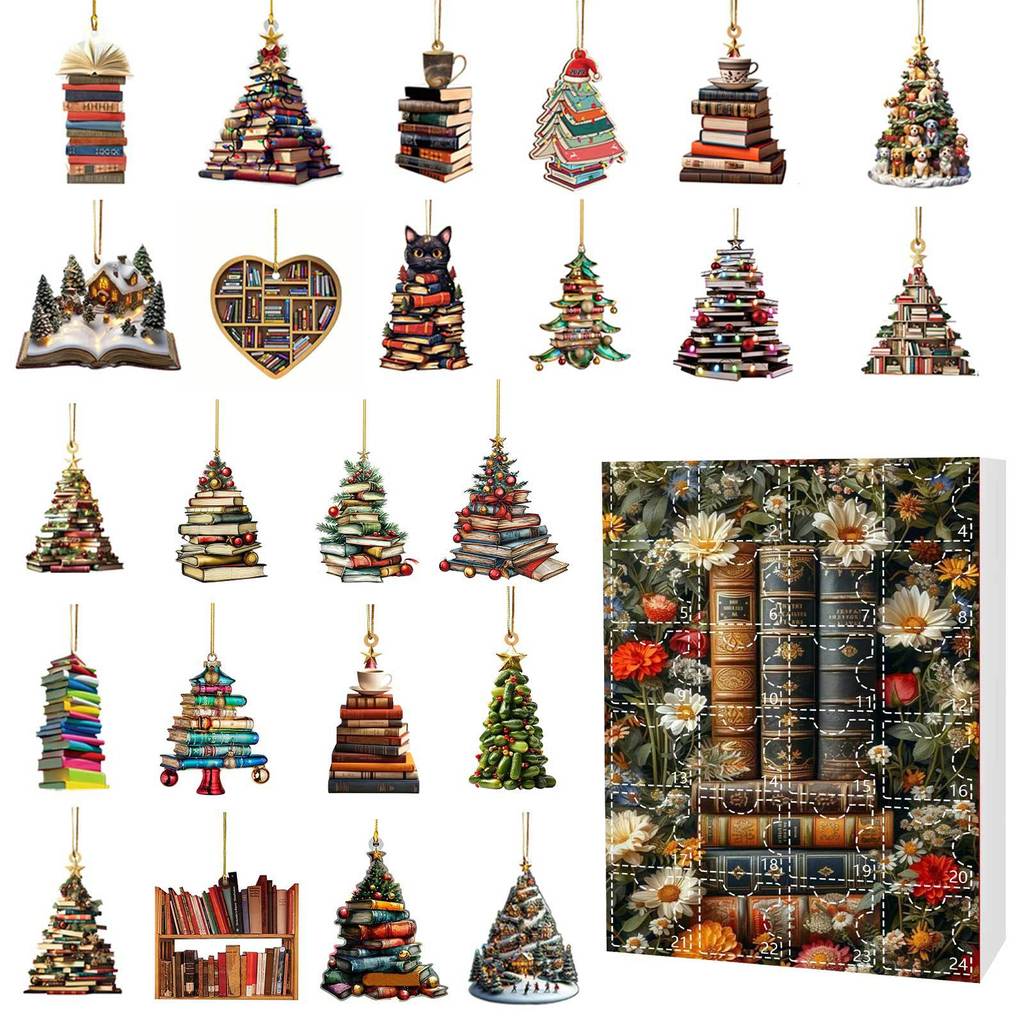 

Christmas Countdown Advent Calendar Acrylic Booklet Unique Holiday Tree Ornaments For Gifting Style A