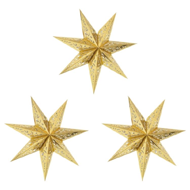 Decorative Paper Star Lanterns Light Cover Lampshade Easy Assembly Enhances Christmas Birthdays Celebration Atmospheres