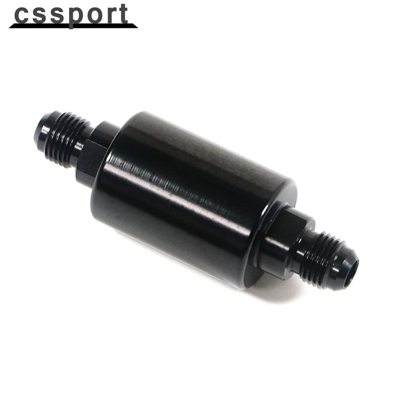 Universal -6AN Inline Fuel Filter High Flow 100 Micron Cleanable AN6 6AN
