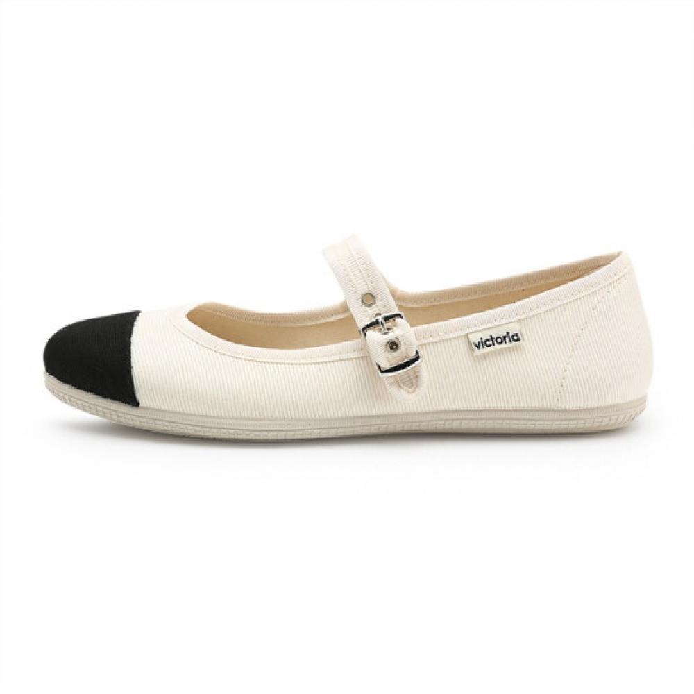 Victoria Shoes Oda Mary Jane Cap Toe Shoes Crudo 1049916 Crudo
