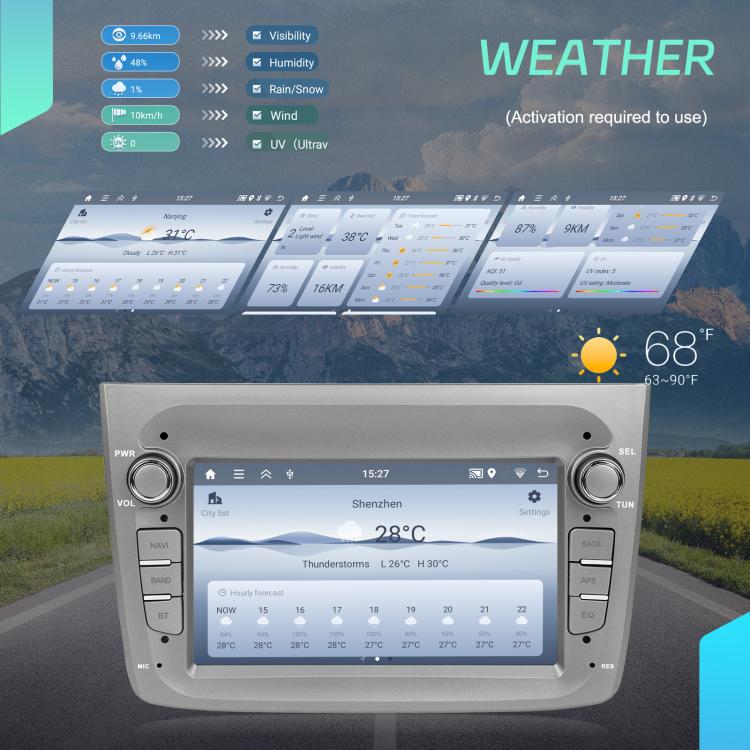 Für Alfa Romeo MITO 2008-2016 7 Zoll Horizontaler Bildschirm Android 15 Carplay Auto Mittelkonsole Integrierte Maschine