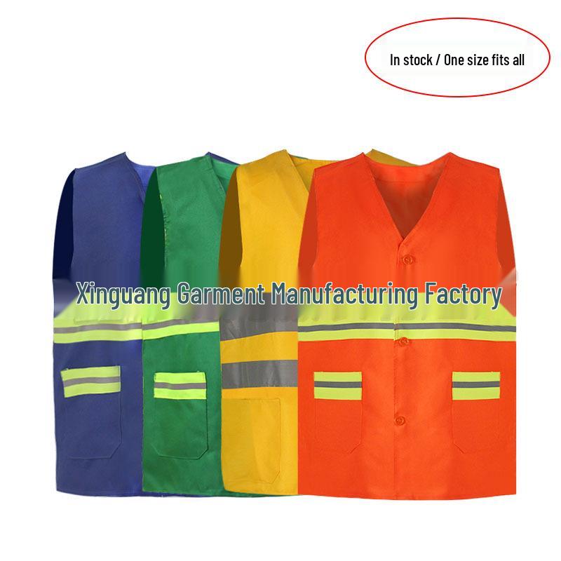 High-Visibility Reflective Safety Vest for Traffic and Construction Workers