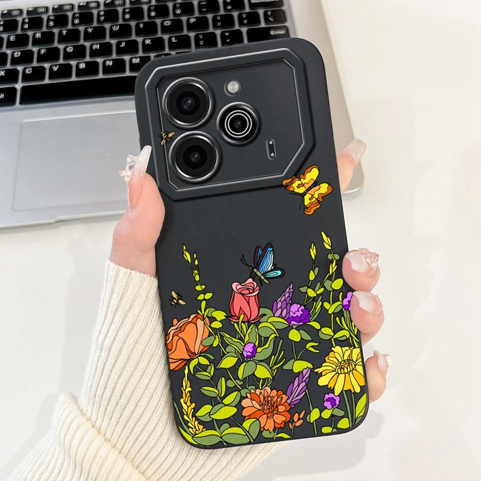 6,78" Für Tecno Pova 6 Pro Hülle 2024 Mode Muster Quadratische Linse Schutz Hülle Weich Für Tecno Pova 6 Pova6 Pro 5G Handyhüllen
