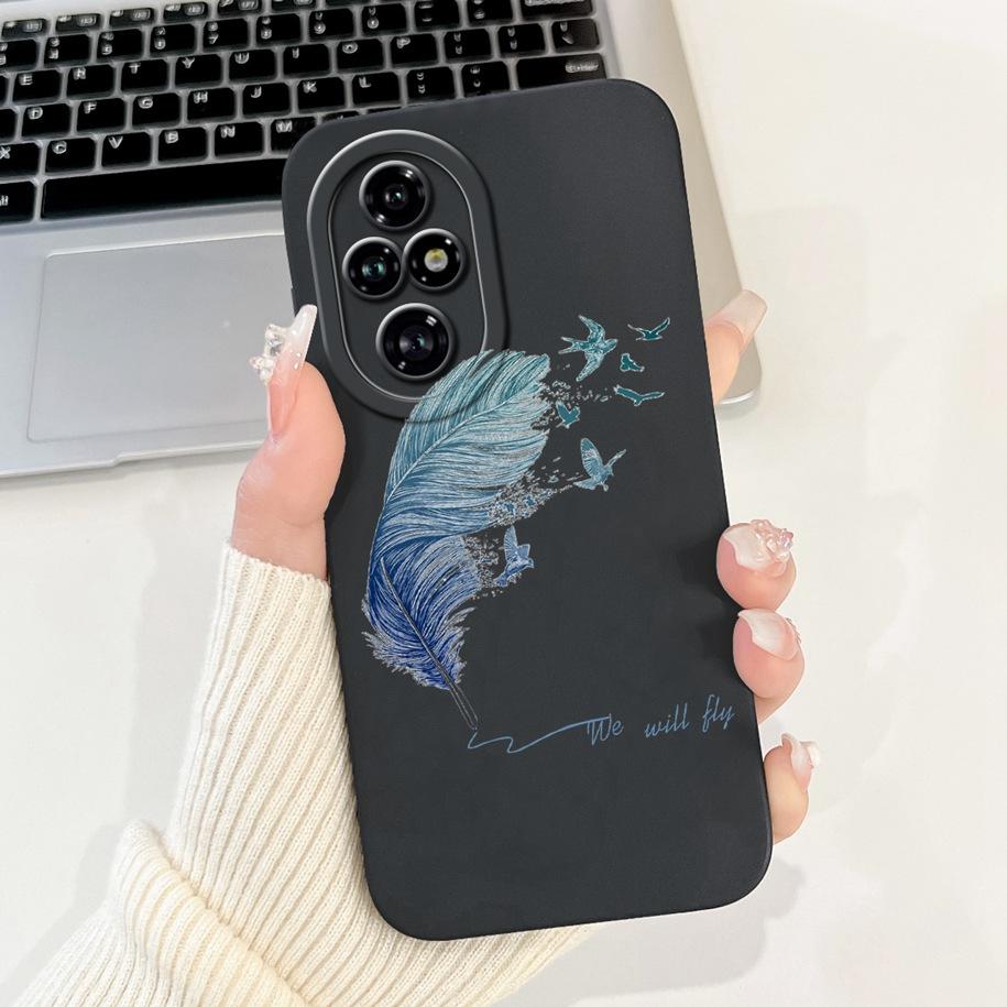 For Honor 200 Pro Case ELP-AN00 Phone Cover Popular Flower Avocado Soft Silicone Matte Fundas For Honor 200Pro Protective Bumper