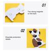Fridge Sticker with Hook High Toughness 3D Realistic Cartoon Cat Design Refrigerator Sticker Decorative Fridge Accessory