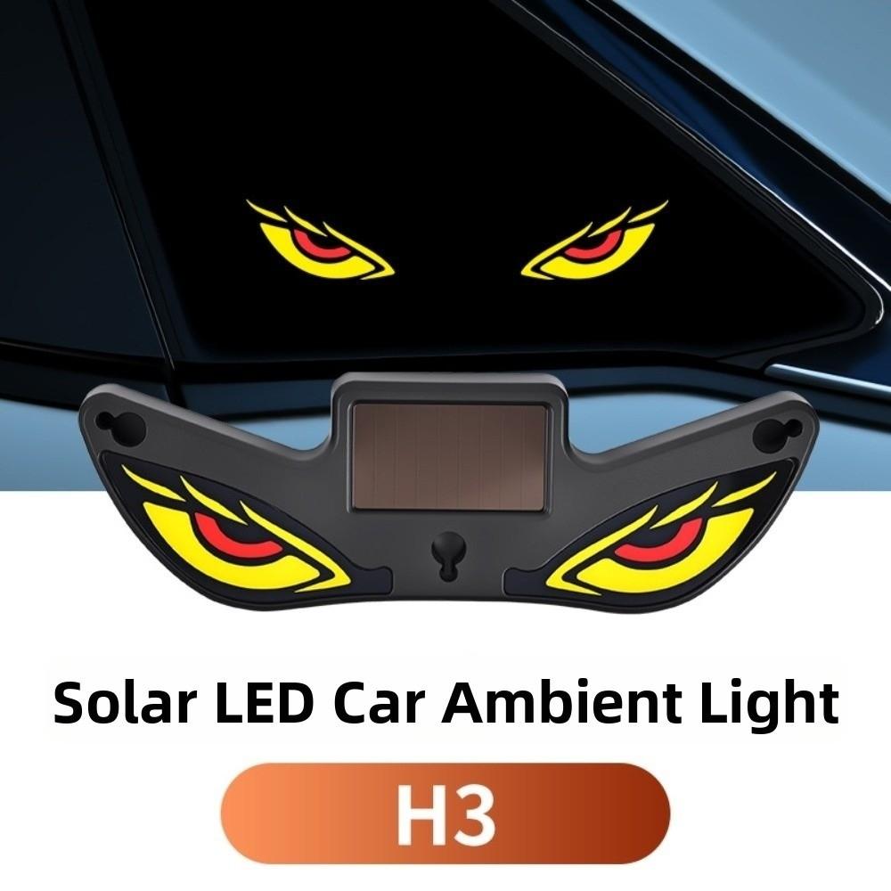Wireless Solar Devil Eyes Car LED Warning Light Suction Cup LED Car Light Car Atmosphere Light