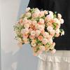 1pc Artificial Flowers Silk Embroidered Ball Home Festival Party Living Room Vase Table Decor Wedding Diy Gift Box Bride Bouquet
