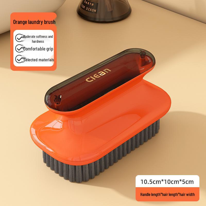 Light Luxury Soft Bristle Color Block Long Handle Shoe Brush Set - Gentle Scrubbing, Multifunctional and Protective for Shoes