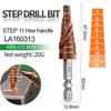 LAOA Pagoda Step Drill Bit 3-13mm 4-22mm 4-32mm HSS-CO M35 Hex Triangle Spiral Grooved Wood Metal Hole Cutter Drilling Tools Set