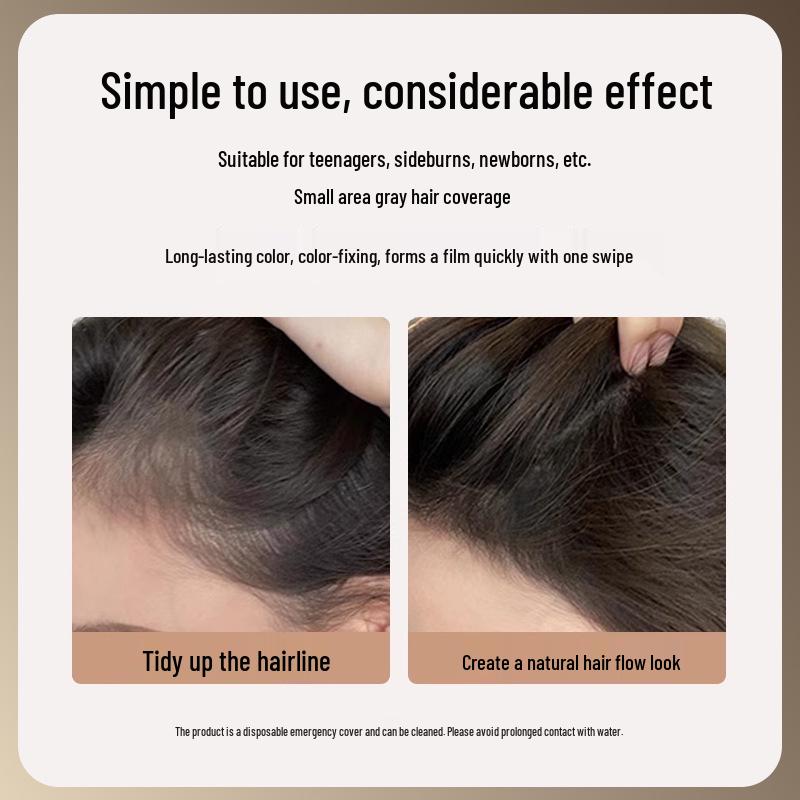 New Gold Peptide Hair Color Pen: Plant-Based White Hair Concealer, Non-Fading Disposable Touch-Up Stick