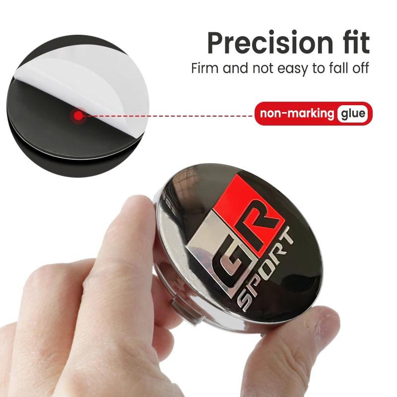4pcs Car Badge Wheel Center Hub Cap Cover Accessories Auto Styling For Toyota GRsport Hilux Aygo Yaris Corolla Rav4 CHR Auris