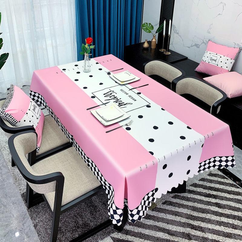 Față de masă în stil minimalist, artă din țesătură, impermeabilă, rezistentă la ulei, lavabilă, măsuță de cafea de uz casnic Față de masă dreptunghiulară