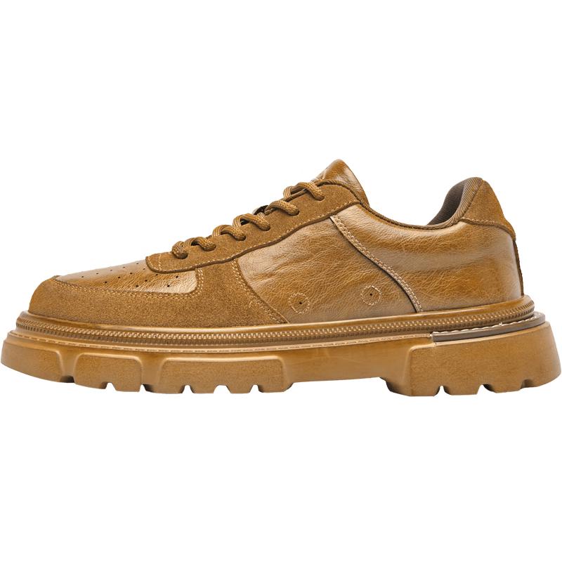 HLA Men s Versatile Thick-Soled Casual Leather Shoes 44