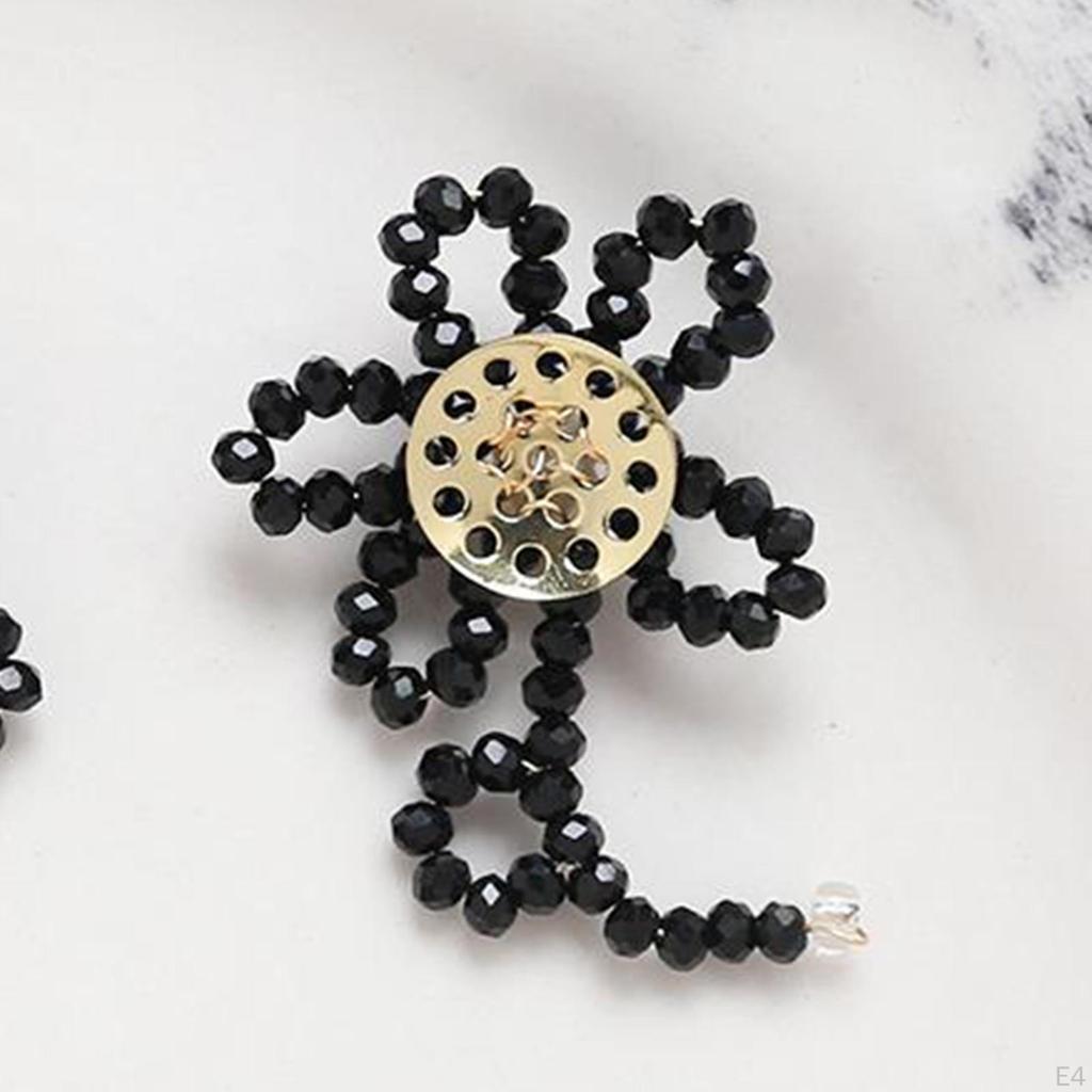 4 Pcs Embroidery Fix Decorative Embellishments Sewing Sparkling Flower Appliques for Clothing Dress
