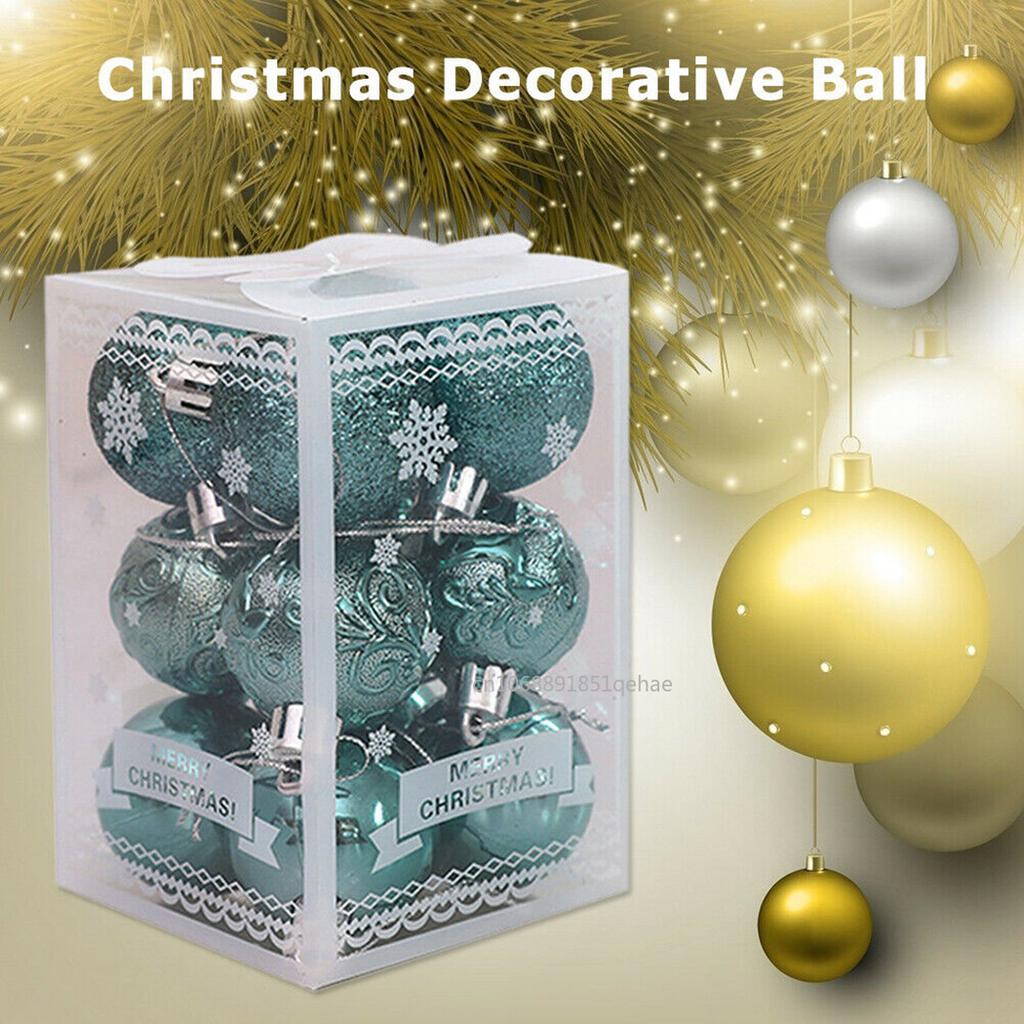 12PCS 4cm Christmas Ball Xmas Tree Balls Hanging Pendant Decoration Plastic  Xmas Party New  Accessories Ornament Decor