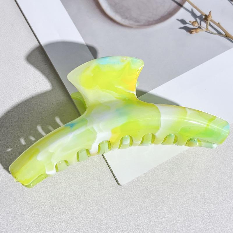 Arc-shaped Marble Gripper High-end Style Shark Hair Clip Large Volume Clip Hair Accessory