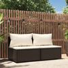 Day and Night - Day and Night Central Garden Sofas with Cushions 2 Units Brown Synthetic Rattan