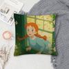 Green Wall Anne Sherley With E Pillowcase Toon Gift Cushion Cover Bedroom Home Sofa Chair Seat Decor Pillow Case