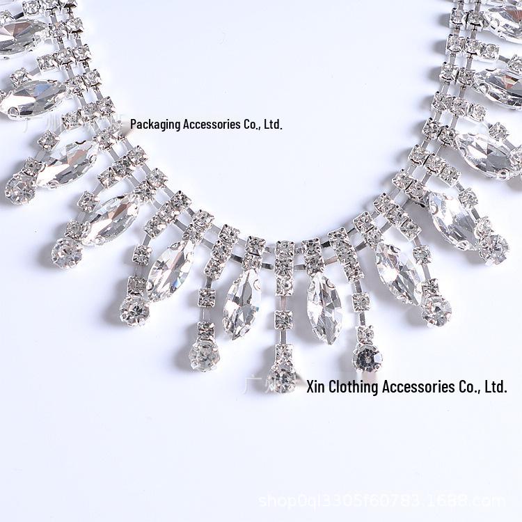European & American Style Tassel Rhinestone Eyelet Chain for DIY Jewelry