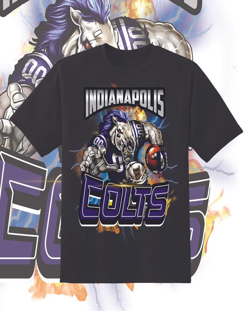 Indianapolis Colts Attack Shirt Sizes!! Youth-6XL 4XL