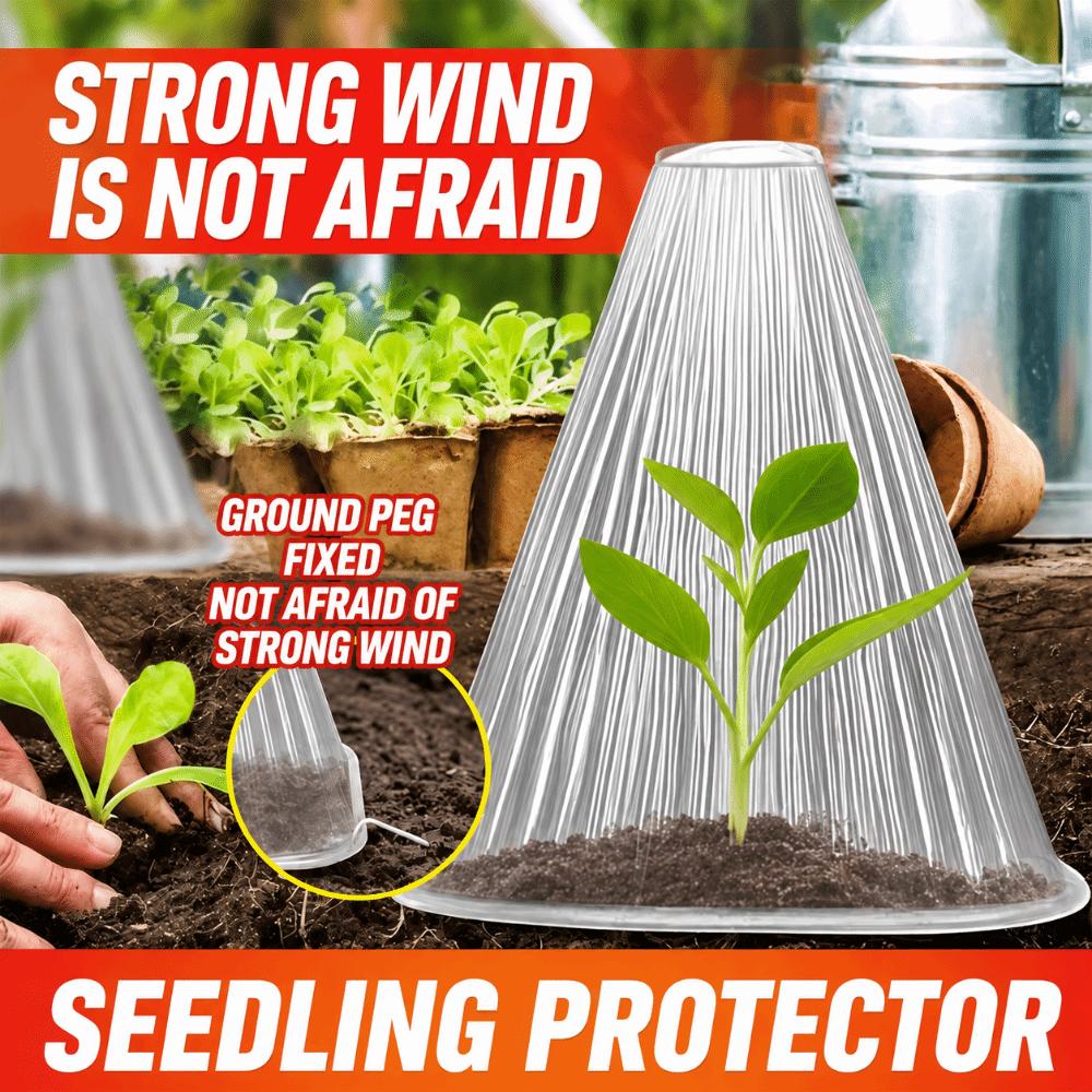 50pcs Insulated Plant Protection Cover Transparent Plant Bell Covers Protecting Plants
