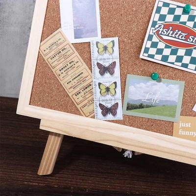 Cork Wood Wall Hanging Message Board Frame Notice Note Memo Board for Home Office Shop School Photo Background