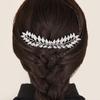 Metal Gold Color Leaf Hair Combs Hair Accessories Side Combs Straight Teeth Hairpins Clips Bridal Wedding Veil Comb Accessories