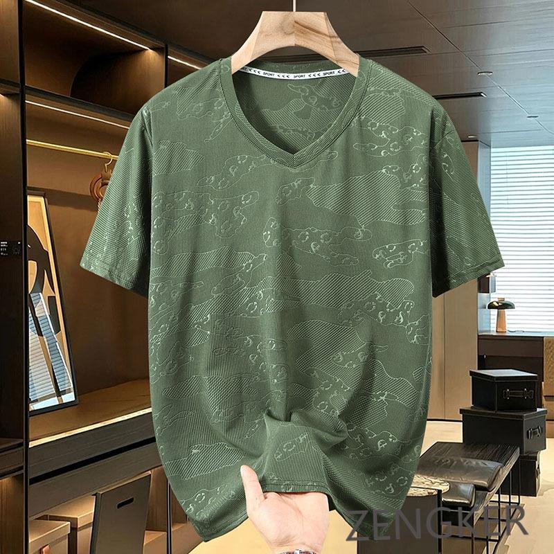 Summer Casual Round Neck Short Sleeved T-shirt for Men Thin Trendy Handsome Loose Plus Size Fat Casual 12xl 185kg Men Clothing