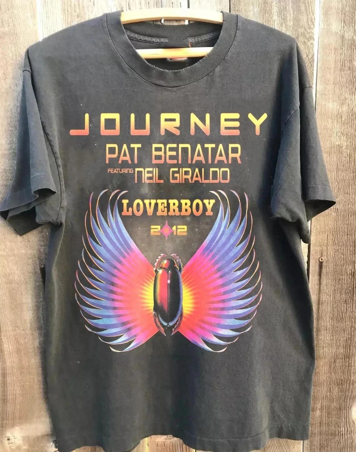 

2026 Summer Womens Vintage Journey Band TShirt Unisex Cotton and Breathable Short Sleeve Oversized Loose Casual S