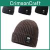 M Letter Printing Knitted Winter Beanie Hat Lightweight Warm Cap Fashion Gift